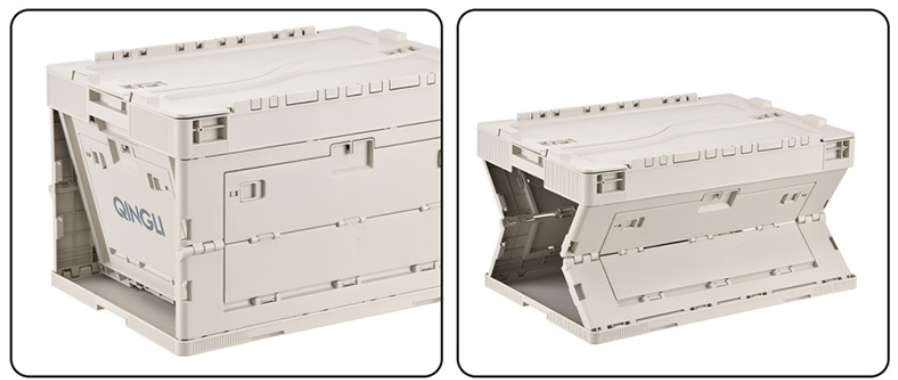 Setstead 65L Multifunction Storage Box shown in two opening configurations on a white background