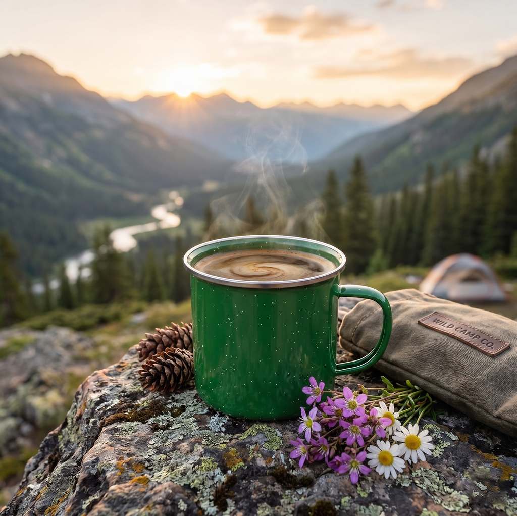 Setstead Speckled Enamel Mug Set - camping mugs for coffee by the fire